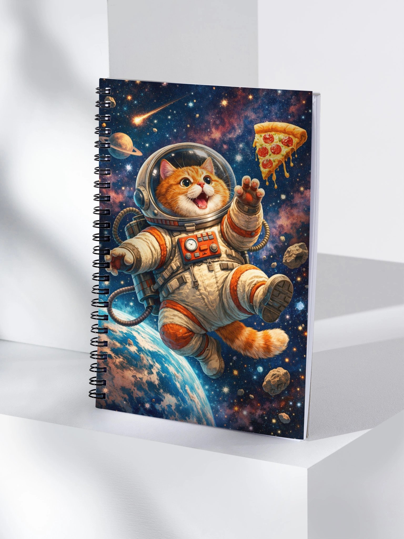 Space Cat Astronaut Spiral Notebook product image (4)