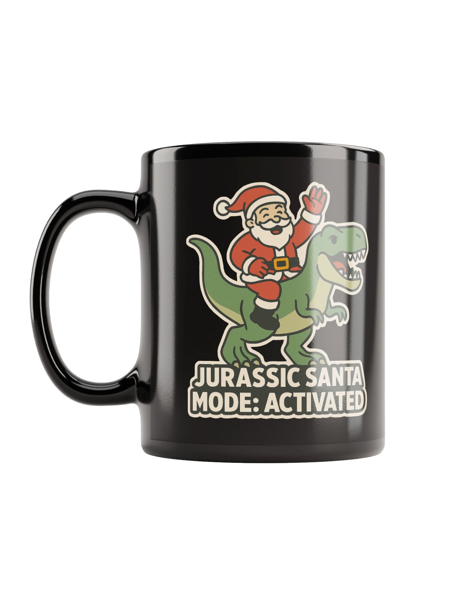 JURASSIC SANTA BLACK MUG product image (12)