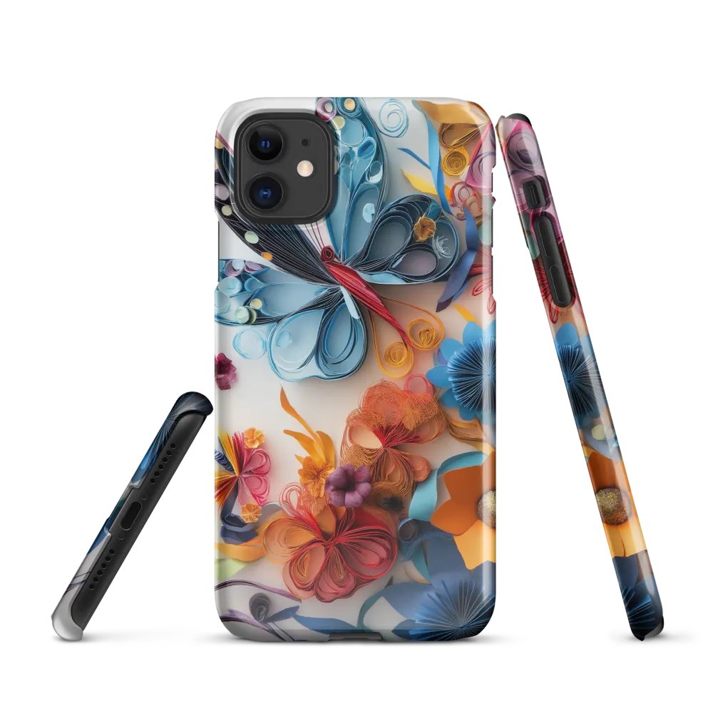 Quilled Butterfly and Flowers iPhone® Case product image (1)