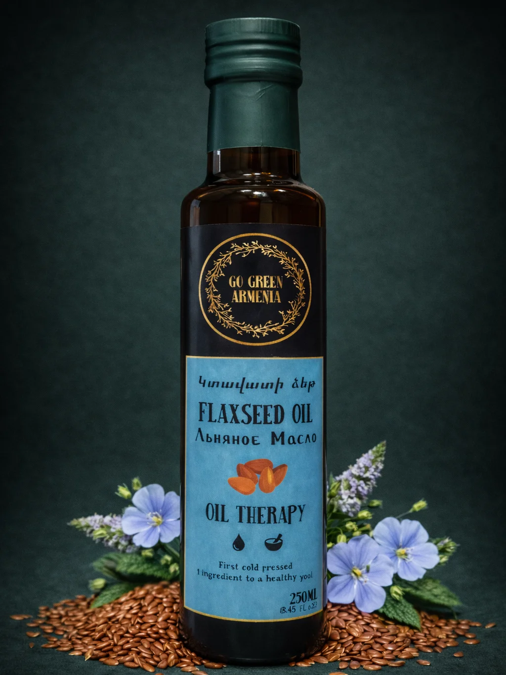 First Cold Pressed Flaxseed Oil 250mL product image (1)