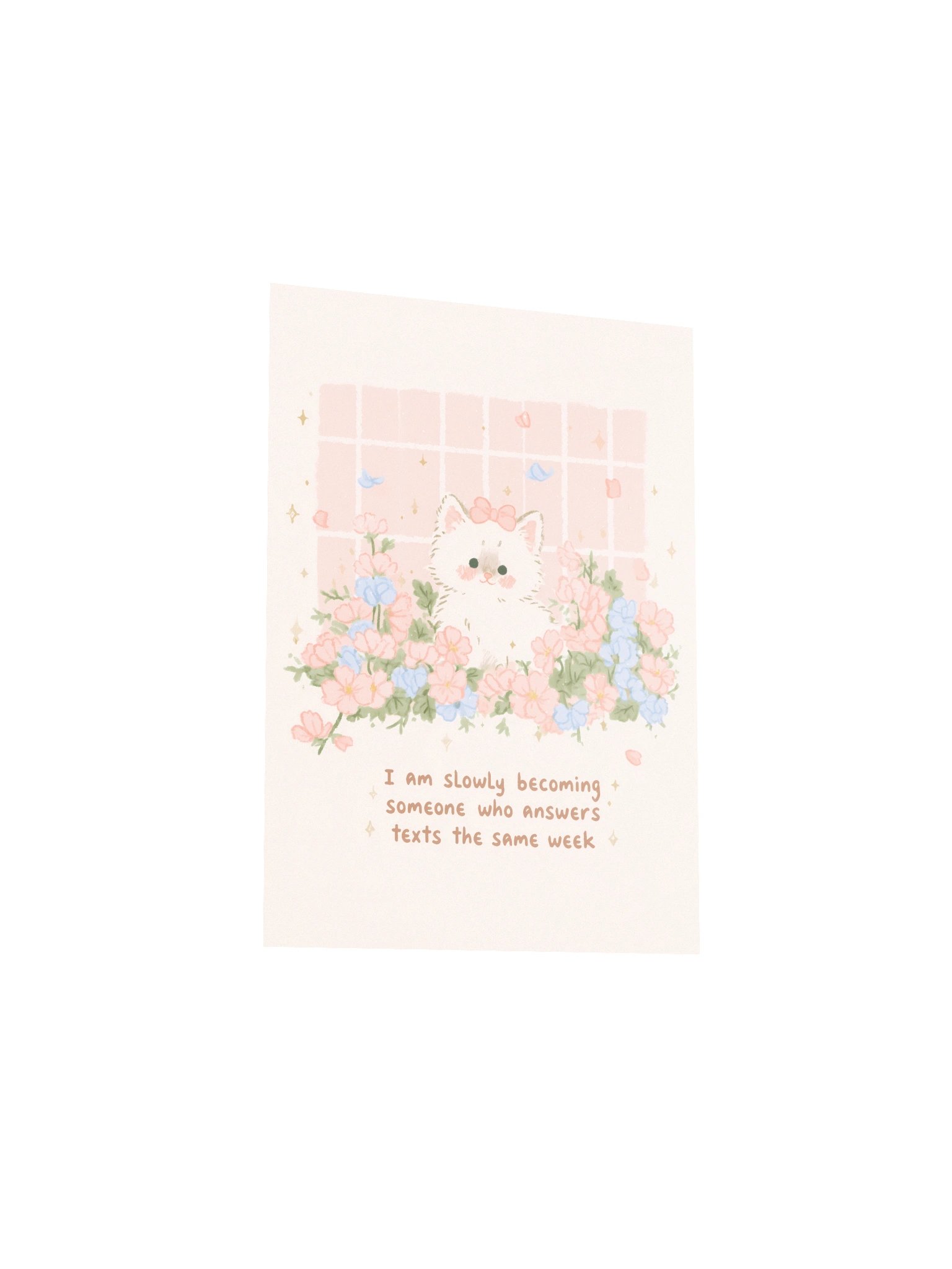 Cute Cat Pastel Text Poster product image (20)
