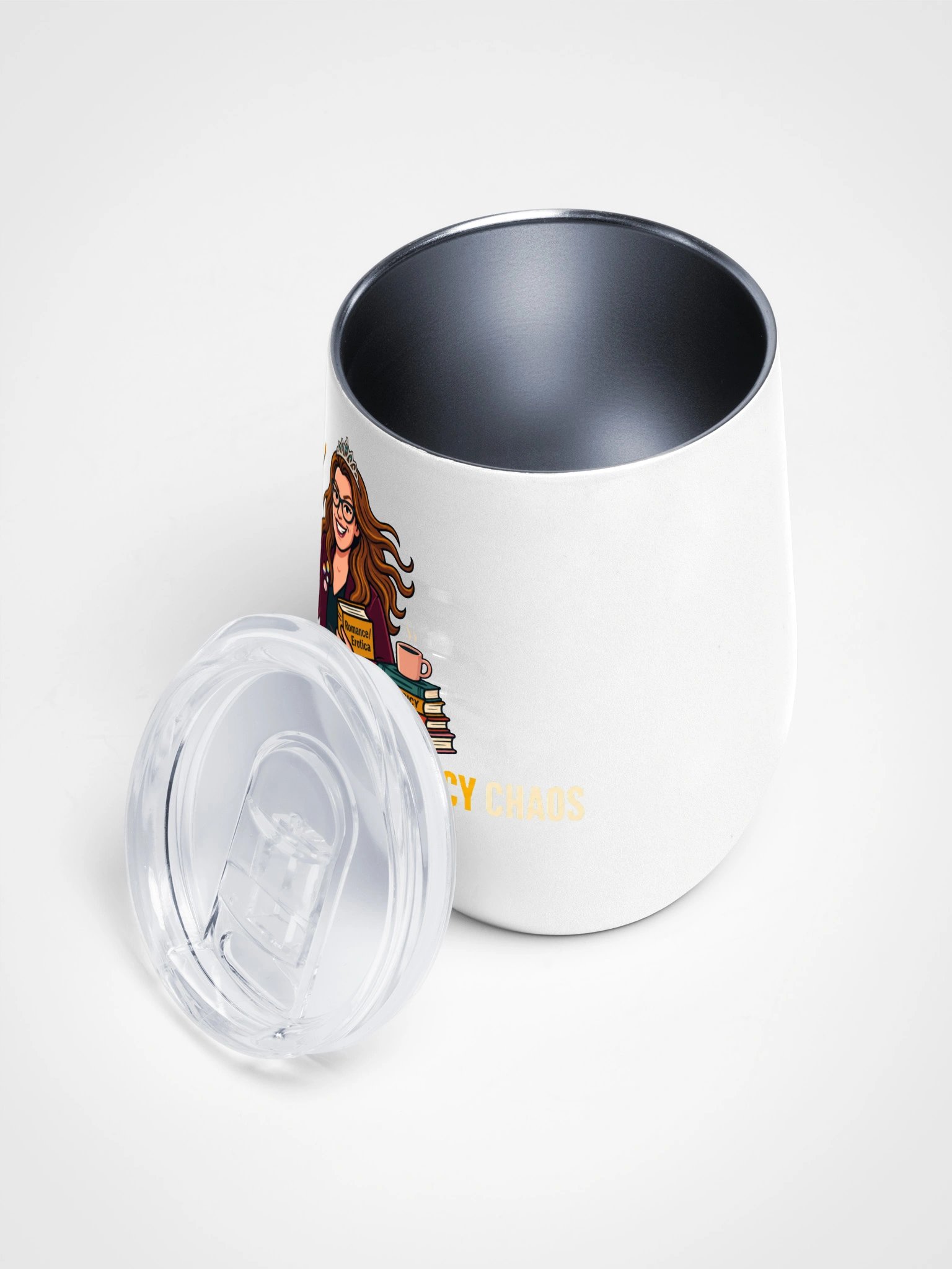 Sarcasm, Books, & Neurospicy Chaos Wine Tumbler product image (3)