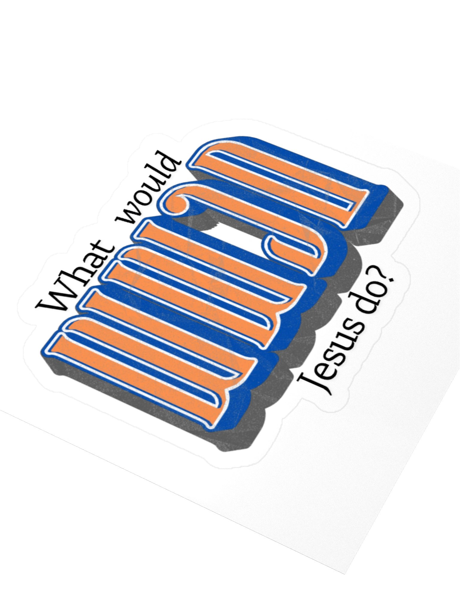 Bold Orange WWJD Logo Sticker product image (6)