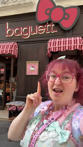I tried the Baguett. X Hello Kitty collaboration so you don't have to!⁠
⁠
The store is really cute and I love Kitty-chan rock...