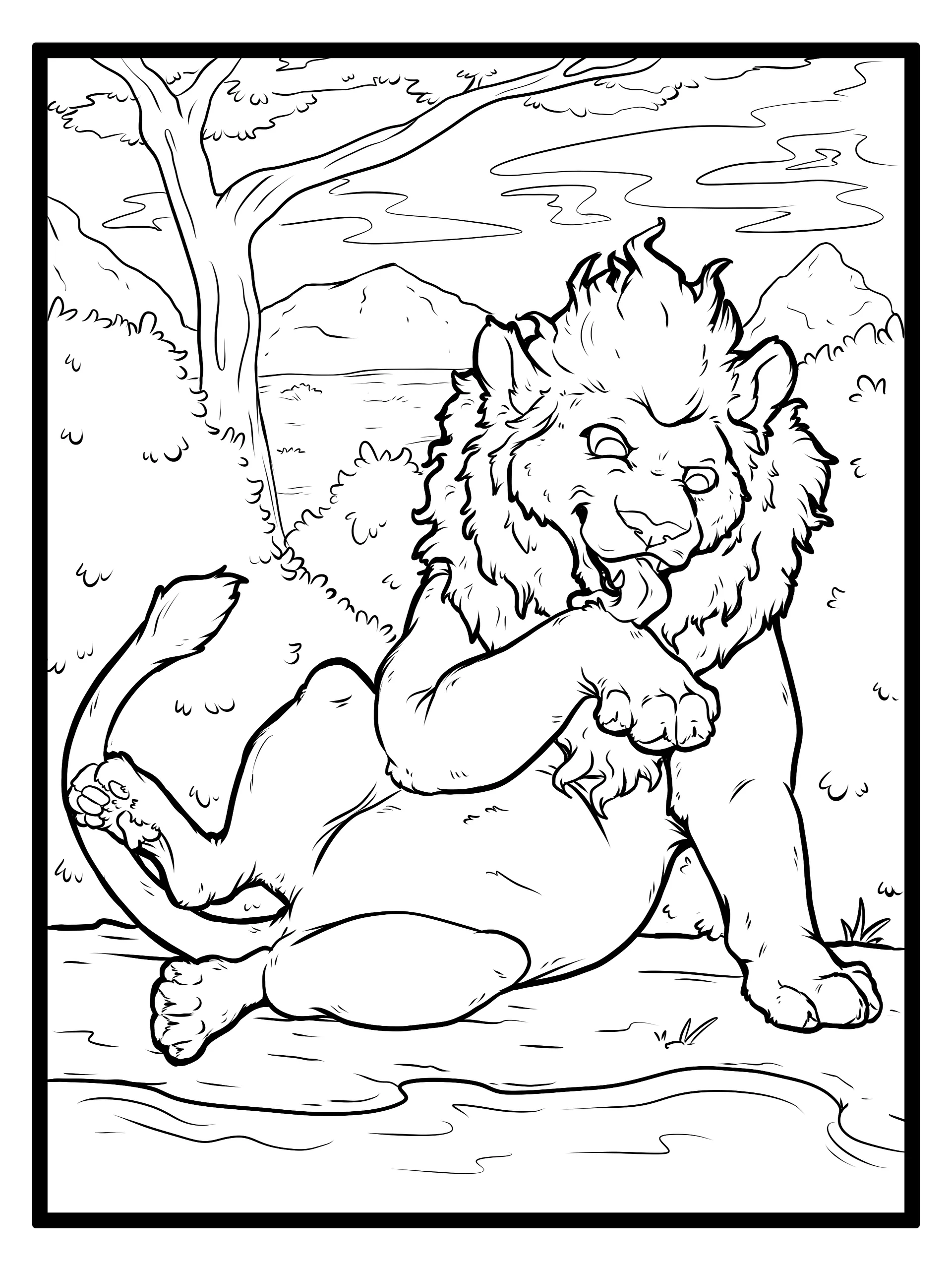 African Lion Collection - Coloring Pages product image (7)