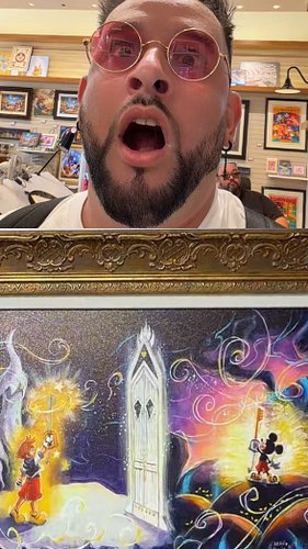 My jaw legit dropped seeing this painting at the WONDERGROUND Gallery in Downtown Disney!
$400 price 🥲
#kingdomhearts #kingdo...