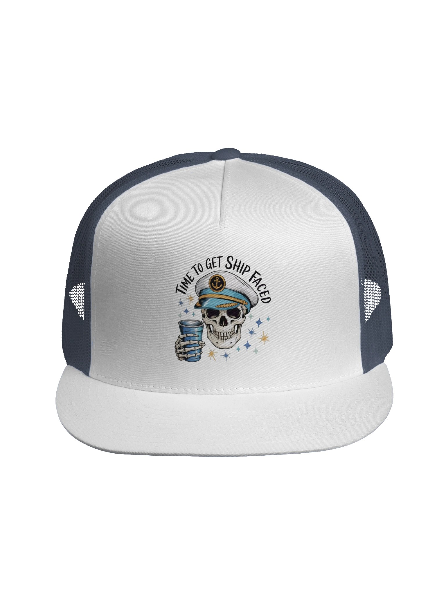 Time to Get Ship Faced Trucker Hat | Funny Cruise Vacation Cap product image (2)