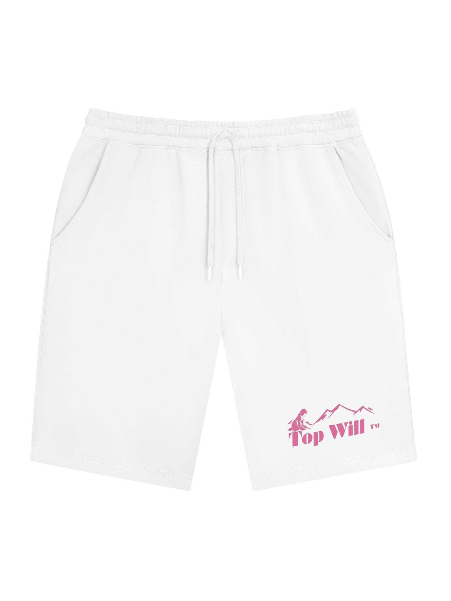 Top Will ™ Men's White and Pink Fleece Shorts product image (1)