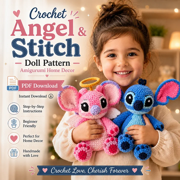 Stitch and Angel Crochet Pattern product image (1)