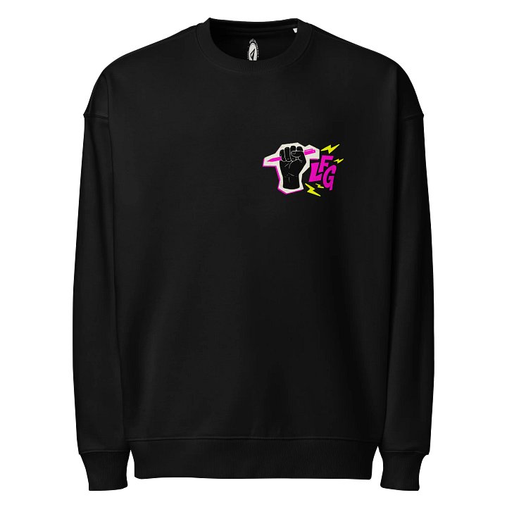 GOTS Certified (Global Organic Textile Standard) Crewneck: Dark Mode product image (1)