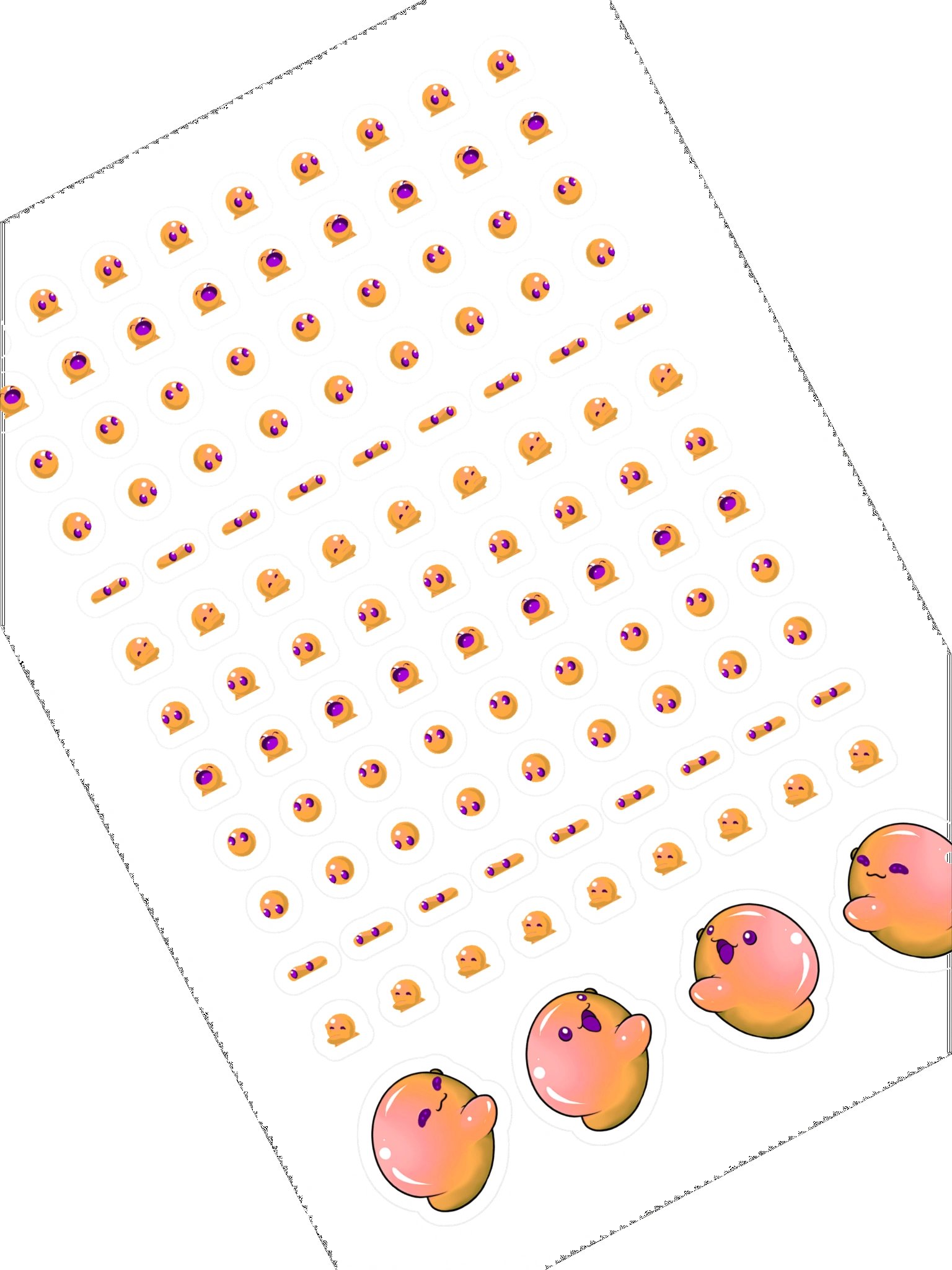 Bubbles Sticker Sheet ORANGE product image (1)
