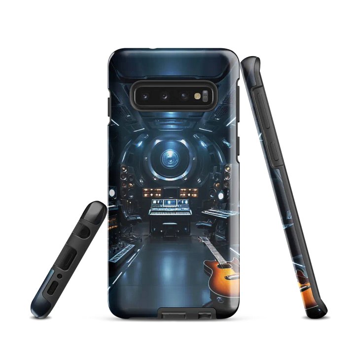 Futuristic Studio Vibes Samsung Tough Case - Sci-Fi Recording Room Design product image (1)