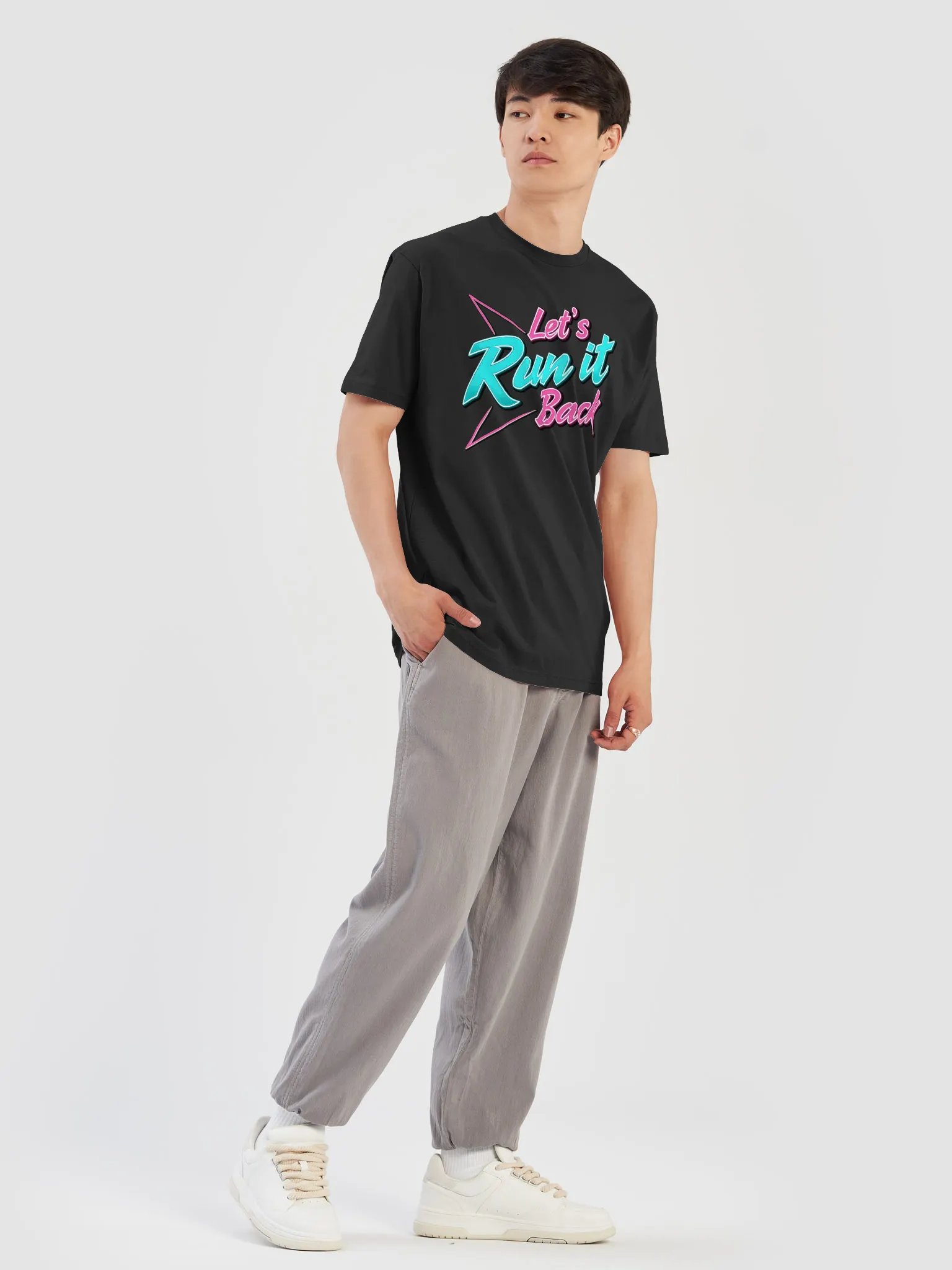 Retro 'Let's Run it Back' Typography T-Shirt product image (57)