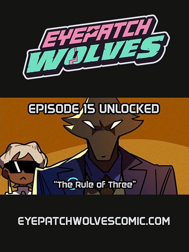 NEW EPISODE UNLOCKED 🐺 🐍 🦈 

Episode 15 is now available at eyepatchwolvescomic.com

#eyepatchwolves 🐺