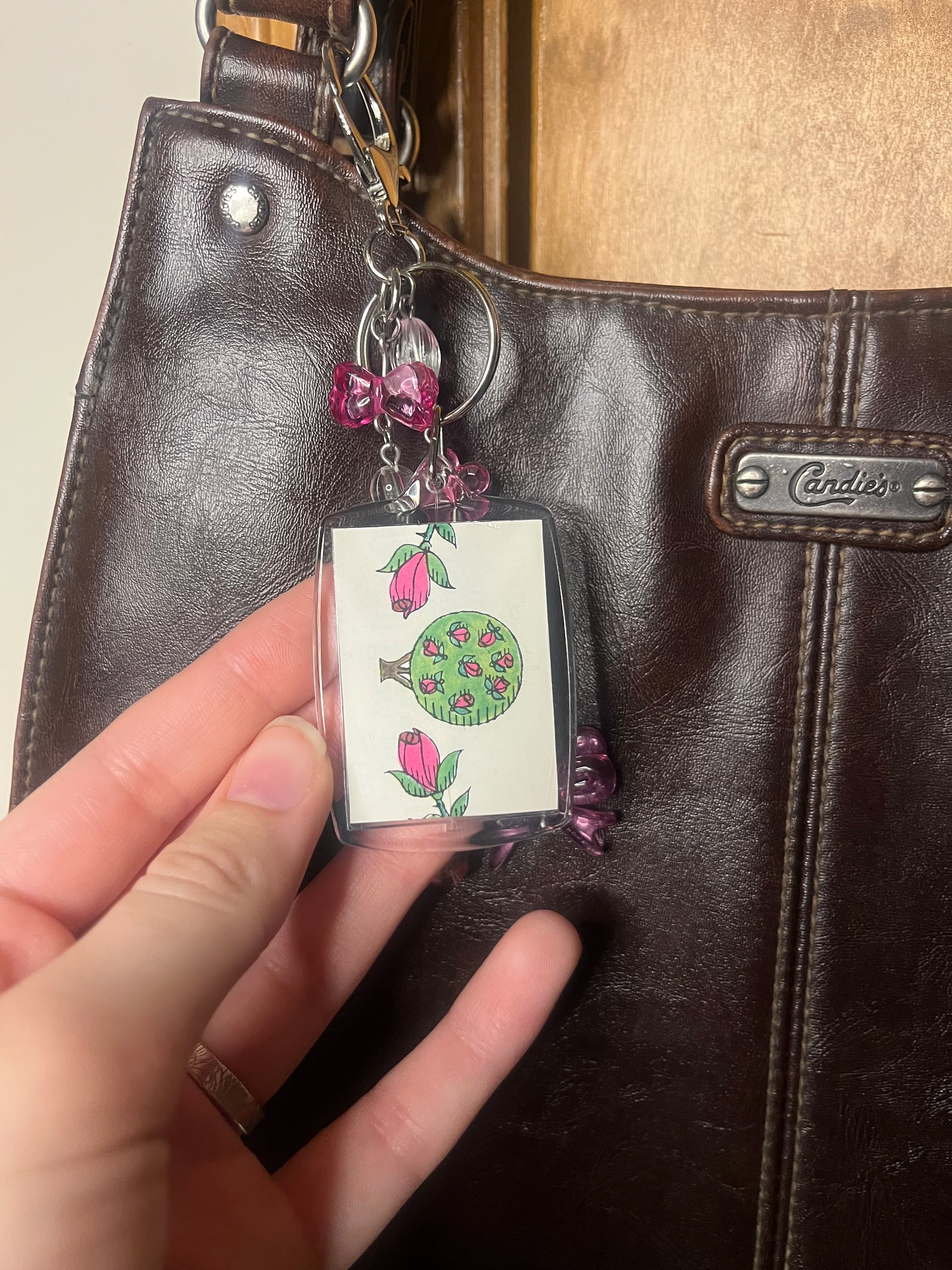 Twin Roses Deluxe Bag Charm product image (2)