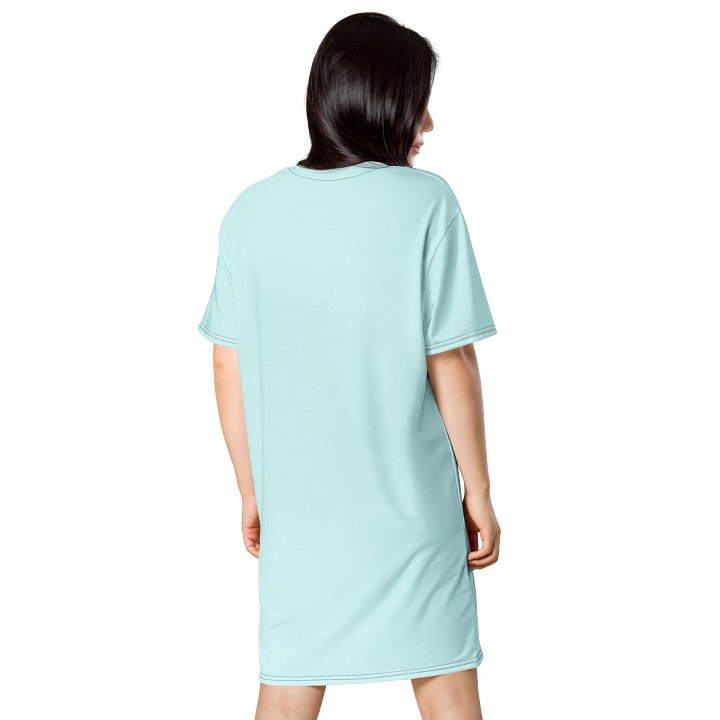 Oversized T-Shirt Dress - Radiant Light Cyan, Sizes 2XS-6XL product image (2)