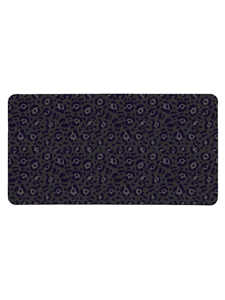 Black Leopard Print Desk Mat for Gaming and Work product image (1)