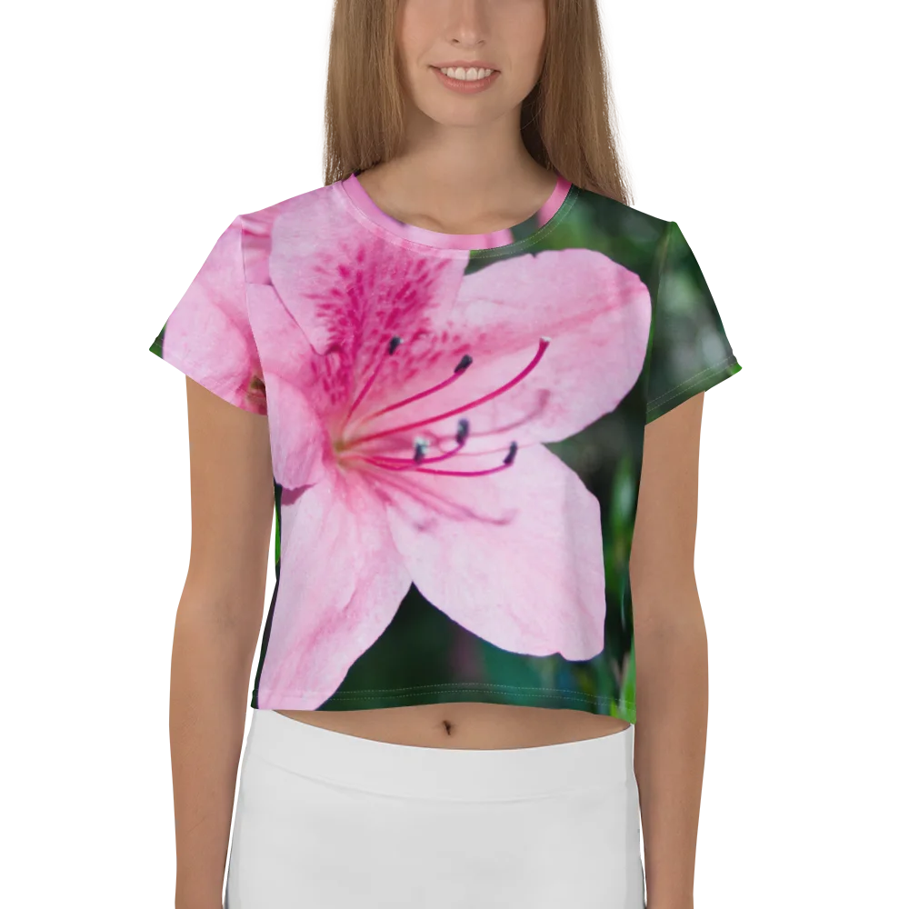 Pink Flower Women's Crop Tee product image (1)