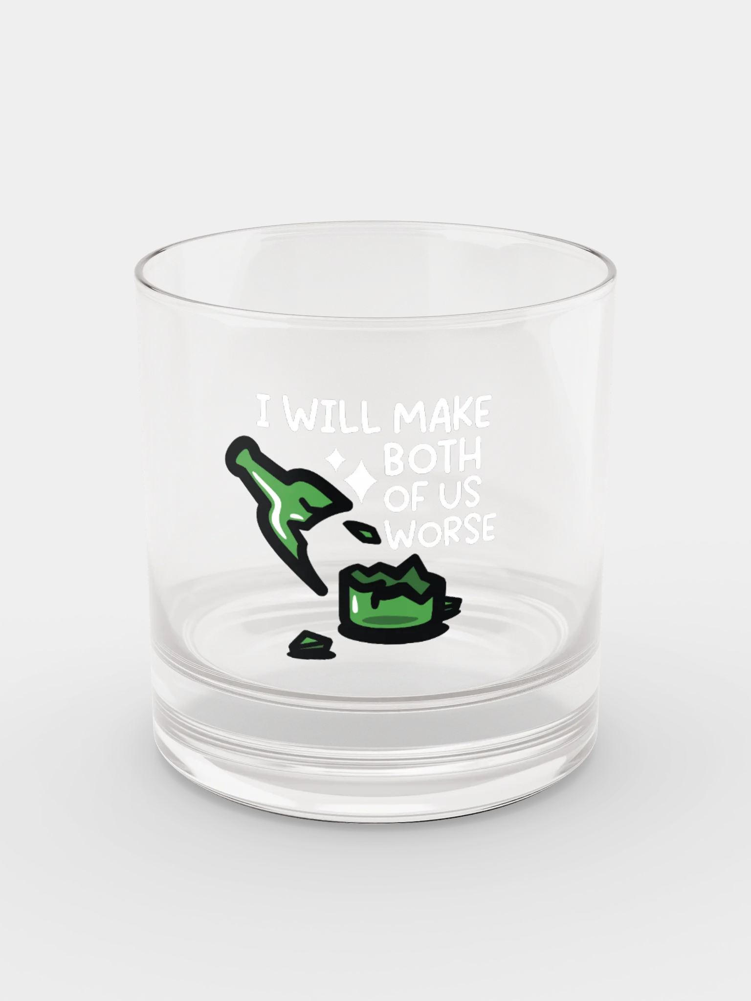 I Will Make Both of Us Worse Rocks Glass product image (4)