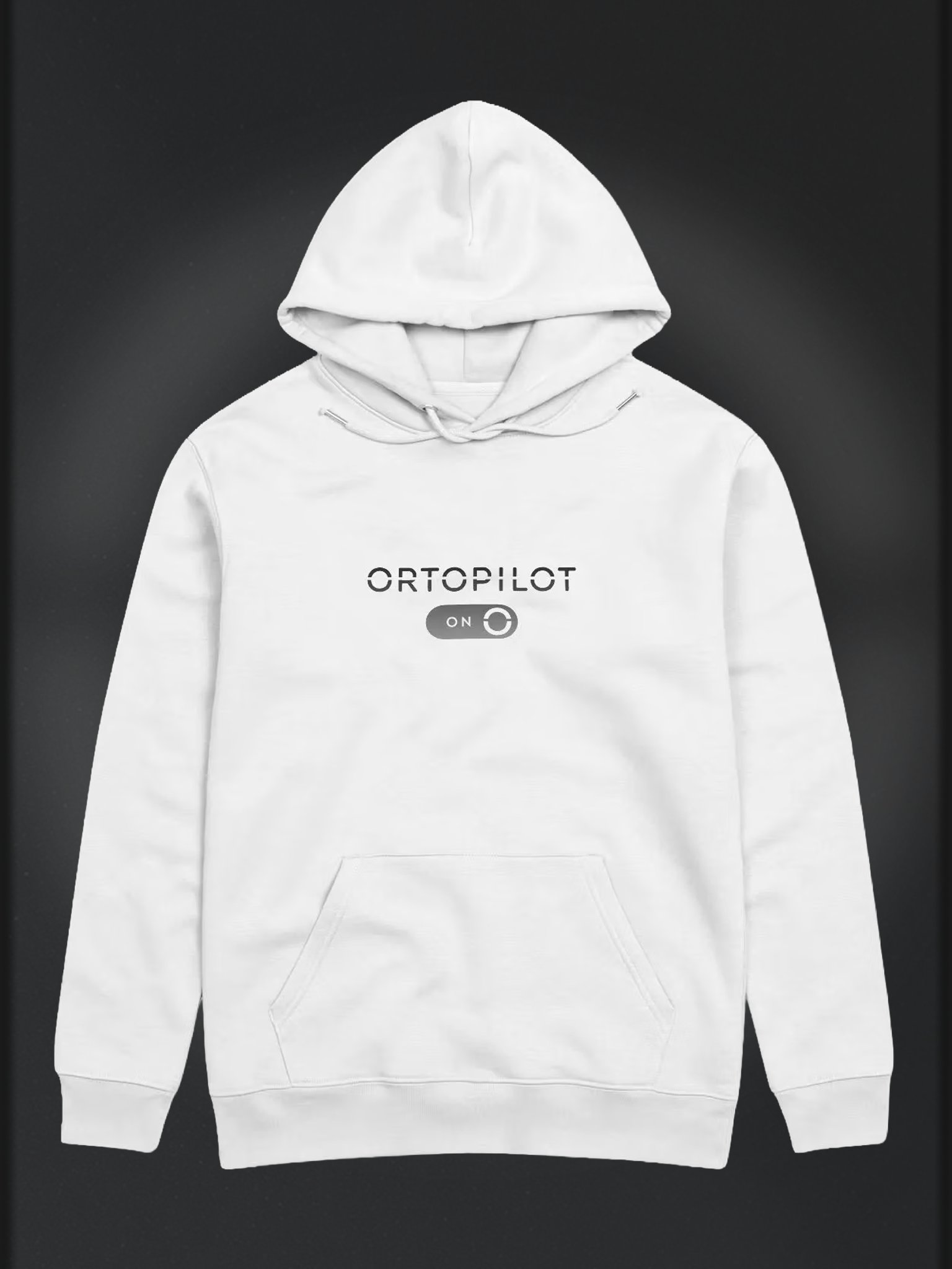 'ORTOPILOT ON' (B/W) PREMIUM HOODIE product image (1)