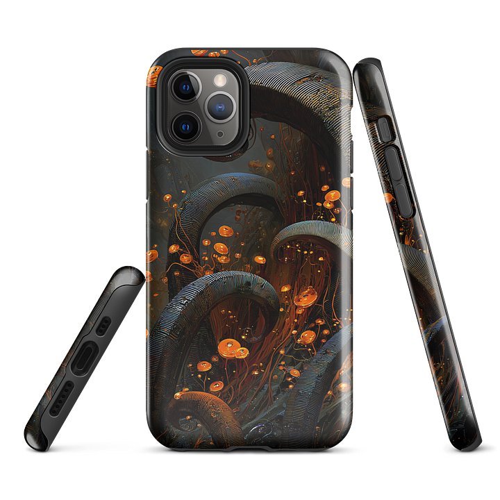 Noir Tendrils iPhone Case – Dark Organic Glow Design product image (2)
