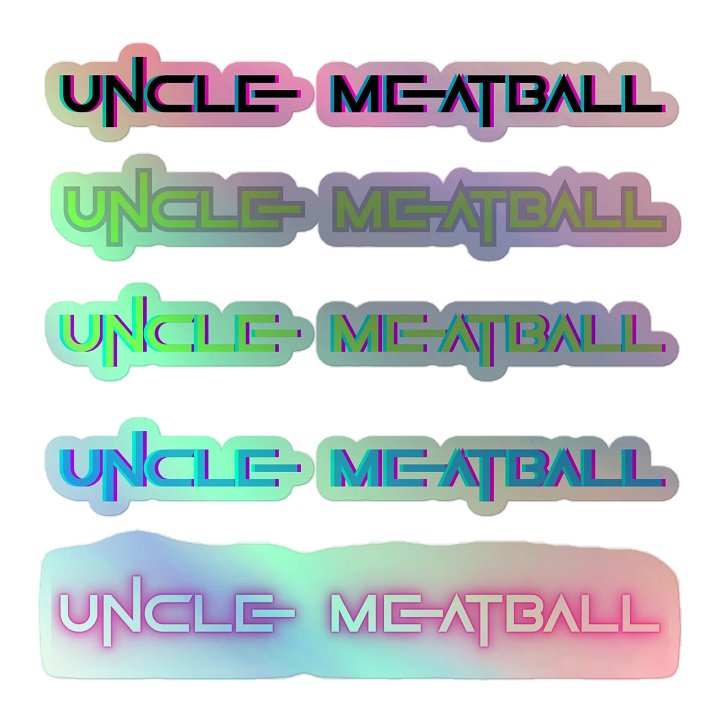 Uncle Meatball Holographic Sticker Sheet product image (2)