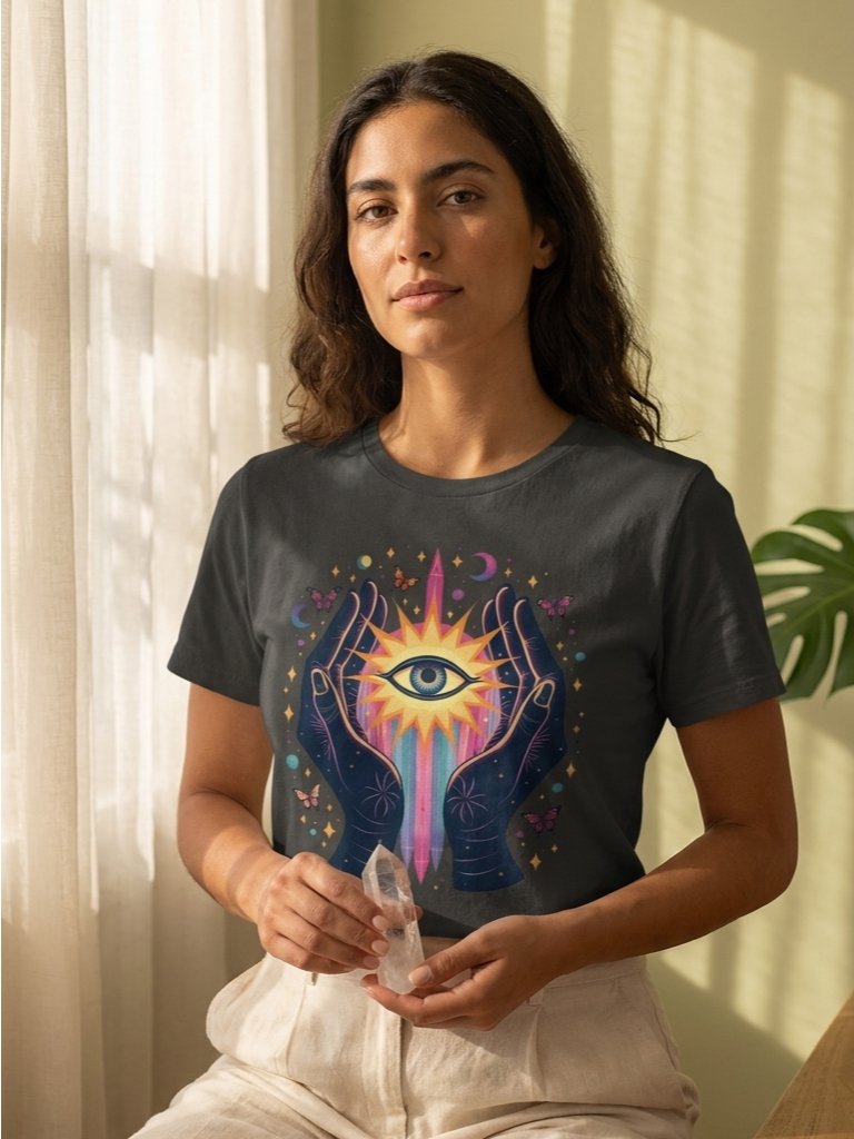 Cosmic Hands with Radiant Third Eye and Butterflies product image (2)