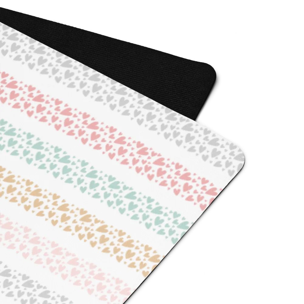 Colorful Pastel Heart Shaped Stripes Yoga Mat by Treasure Pie product image (6)