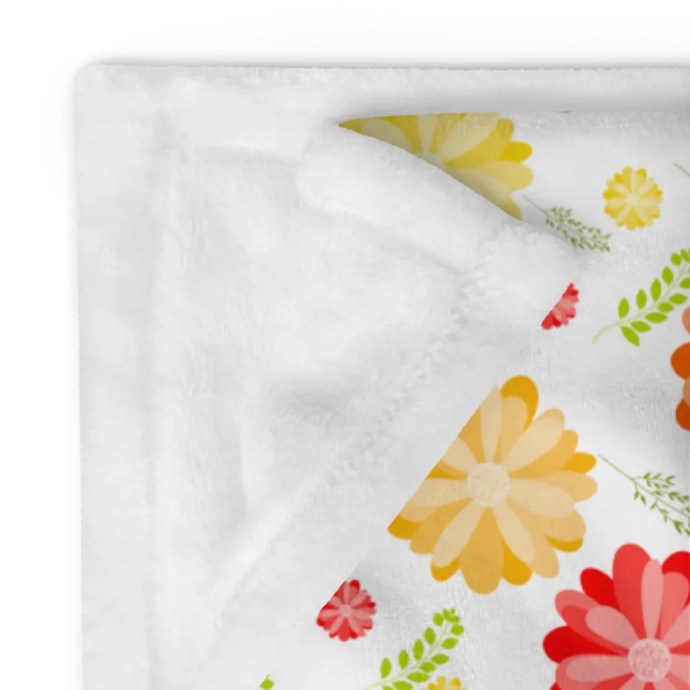 Orange Floral Blanket product image (1)