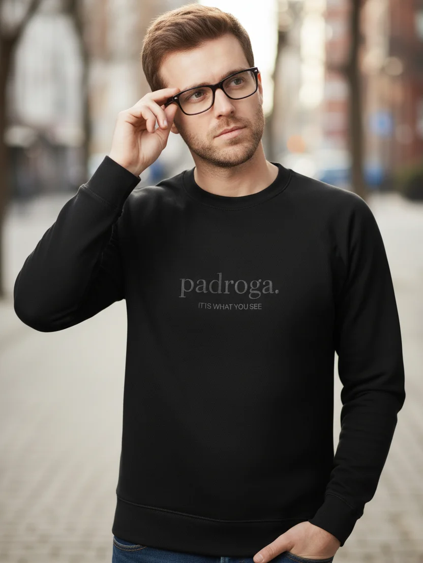 padroga. essentials black embroidered logo product image (11)