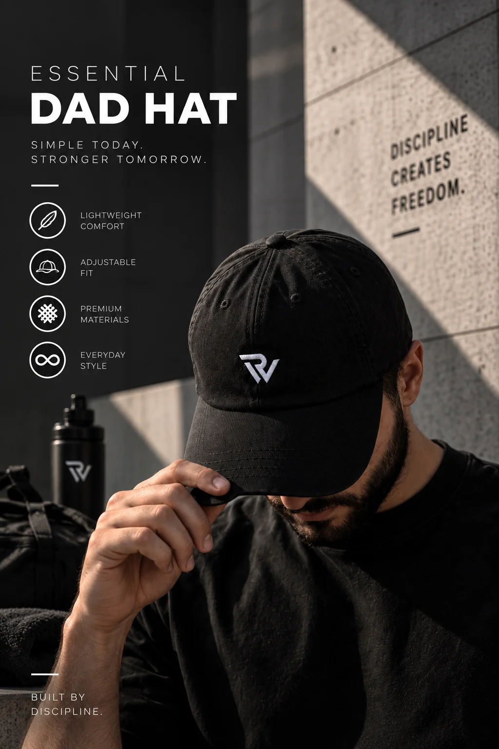 RAVTYN Essential Dad Hat — Black product image (2)