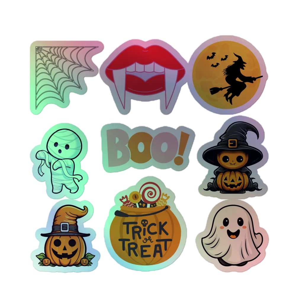Spooky Holographic Halloween Sticker Sheet product image (1)