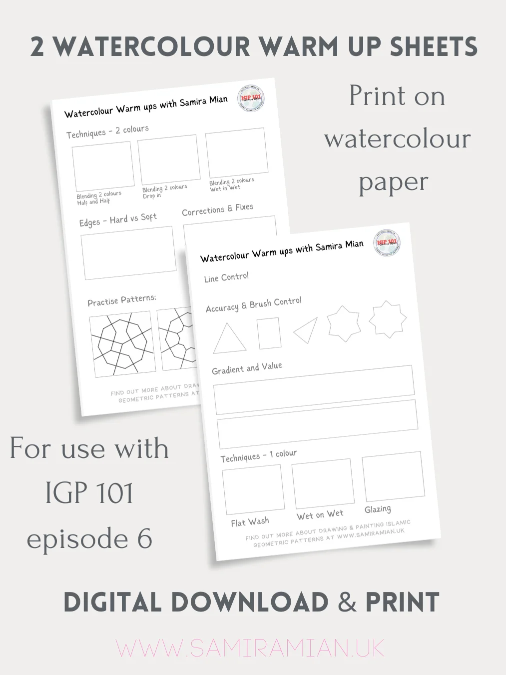 IGP101 Watercolour Warm Up Sheets product image (1)