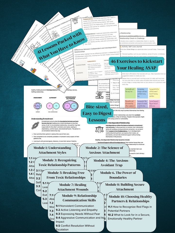 Anxious to Secure: Self-Paced Course to Heal Your Anxious Attachment product image (2)