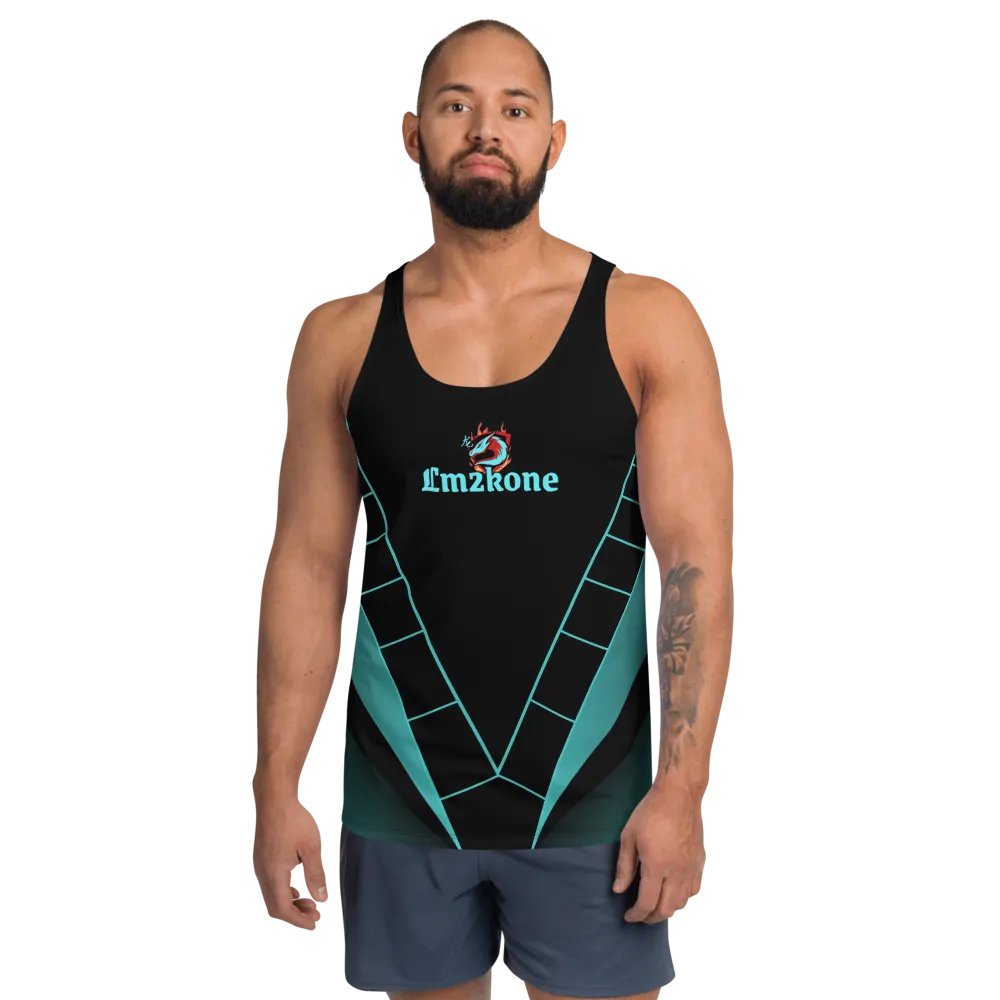 LM2Kone cyan - Customizable Tank Top - 5% elastane product image (3)