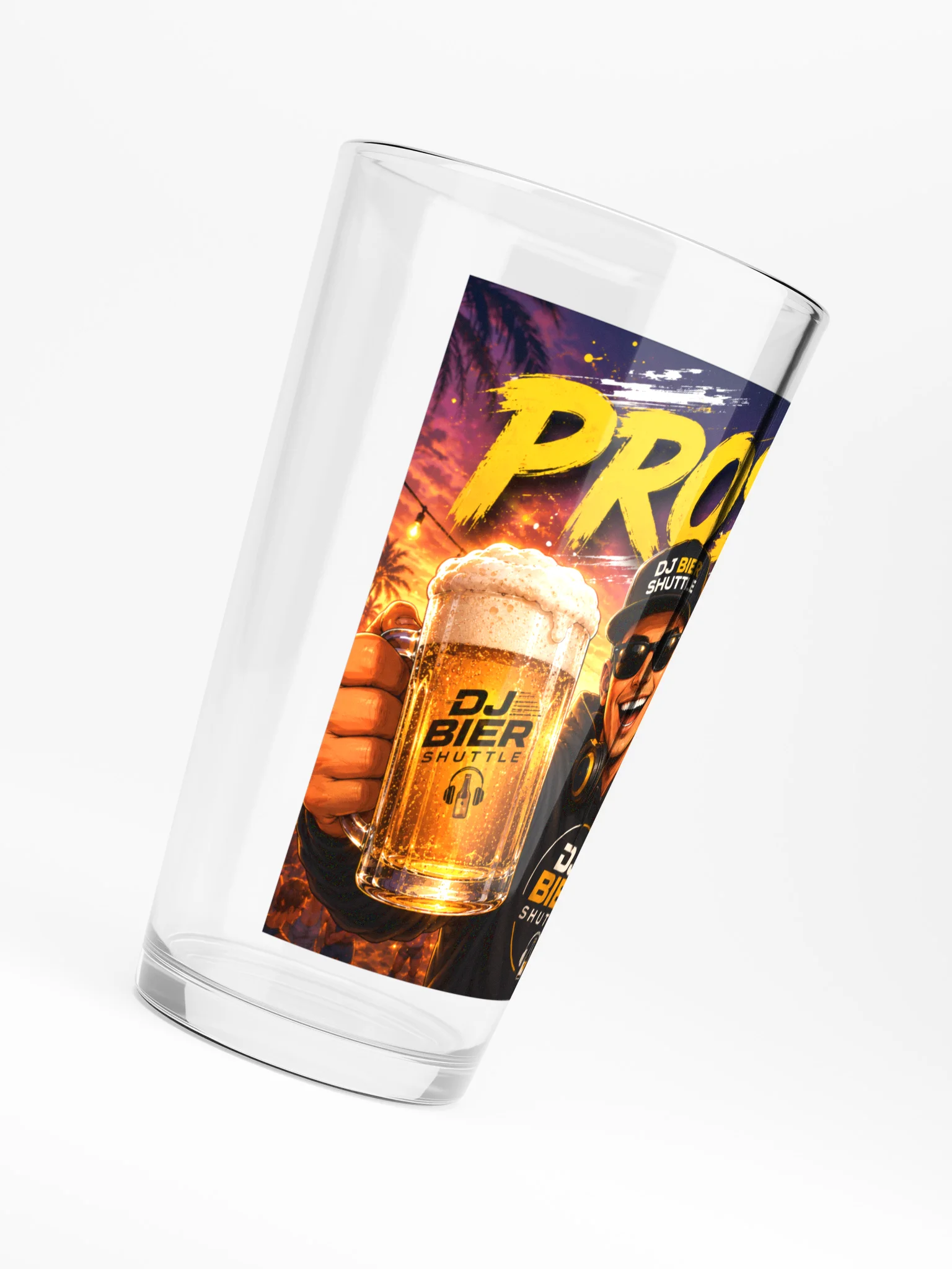 DJ Beer Shuttle beer glass "Prost" product image (6)