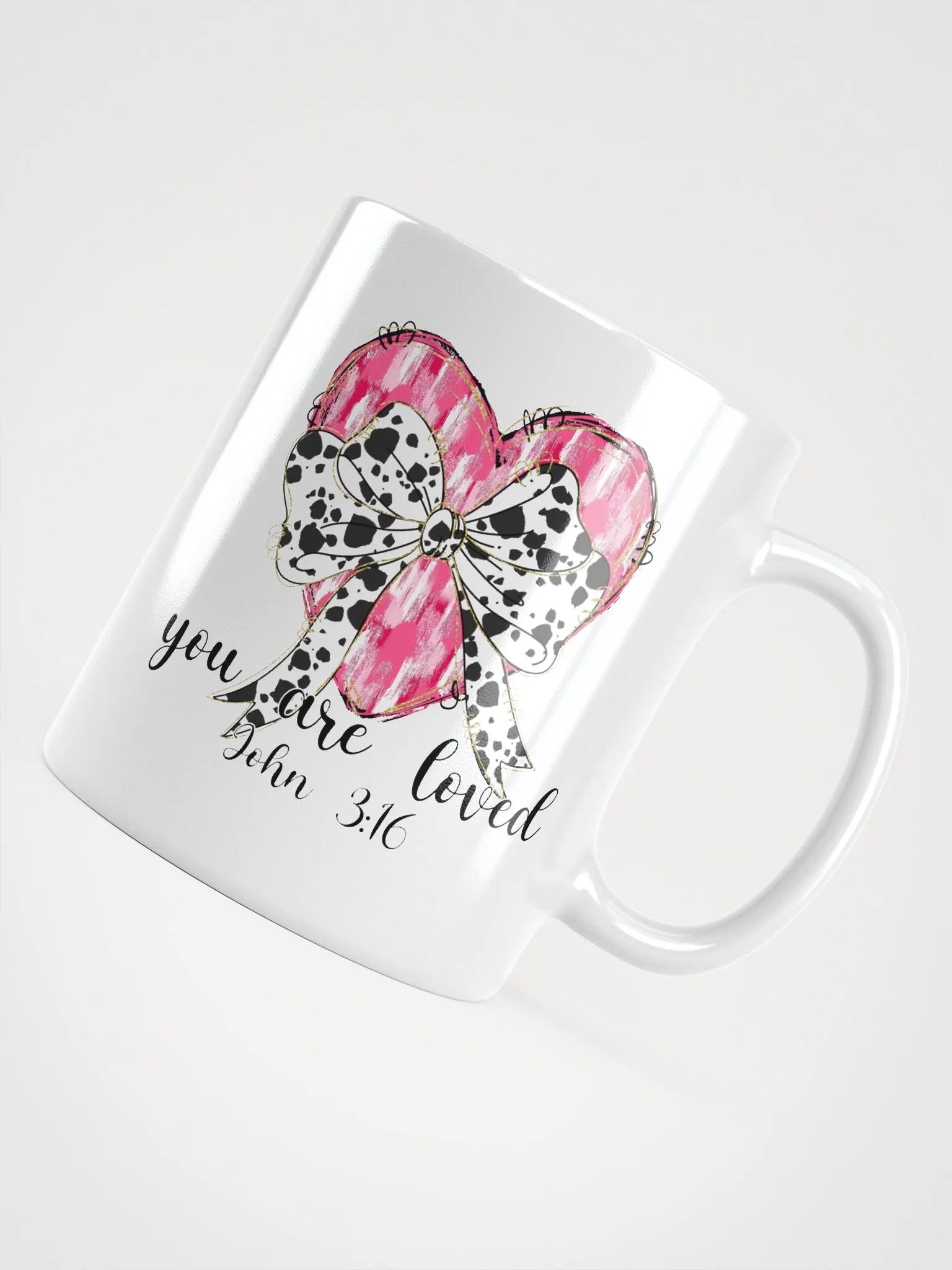 Valentine You Are Loved Cow Coquette Mug product image (7)