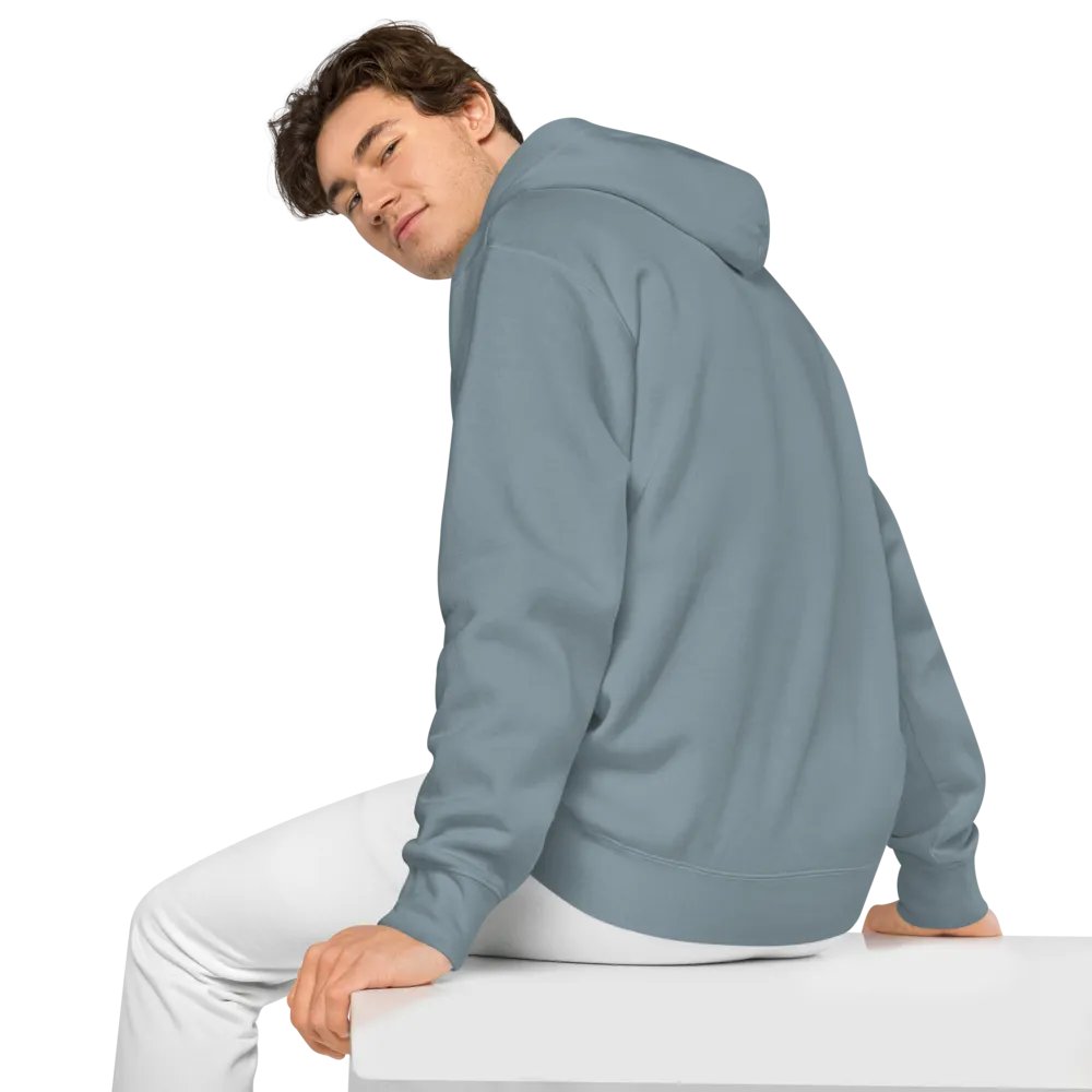 EXCLAIMING MENTALLY (navy) embroidered pigment hoodie product image (5)