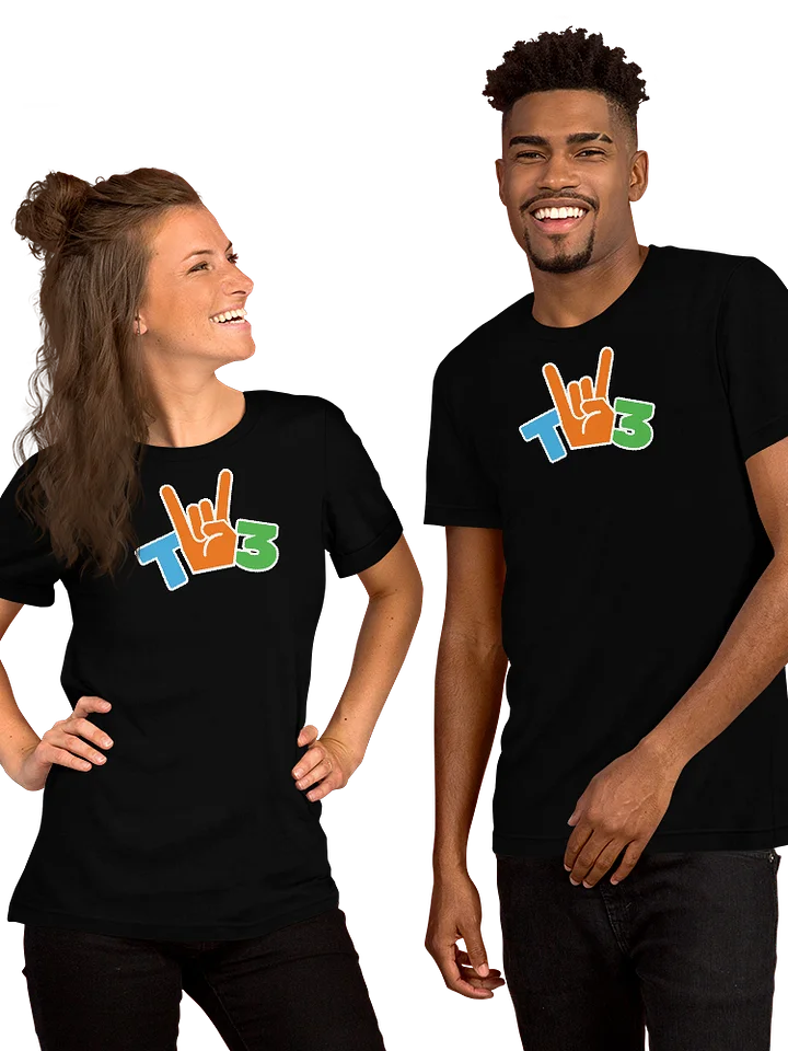 The We3 Initials Black Unisex T-Shirt product image (2)