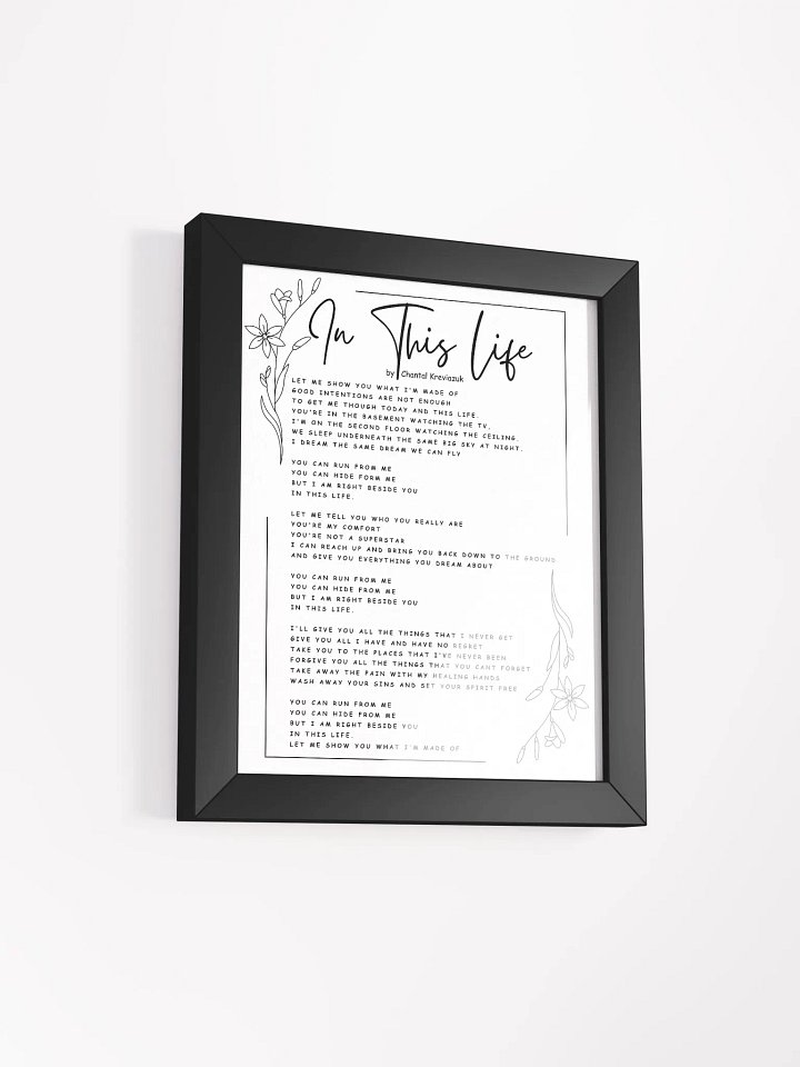 IN THIS LIFE LYRICS FRAMED WALL ART product image (2)
