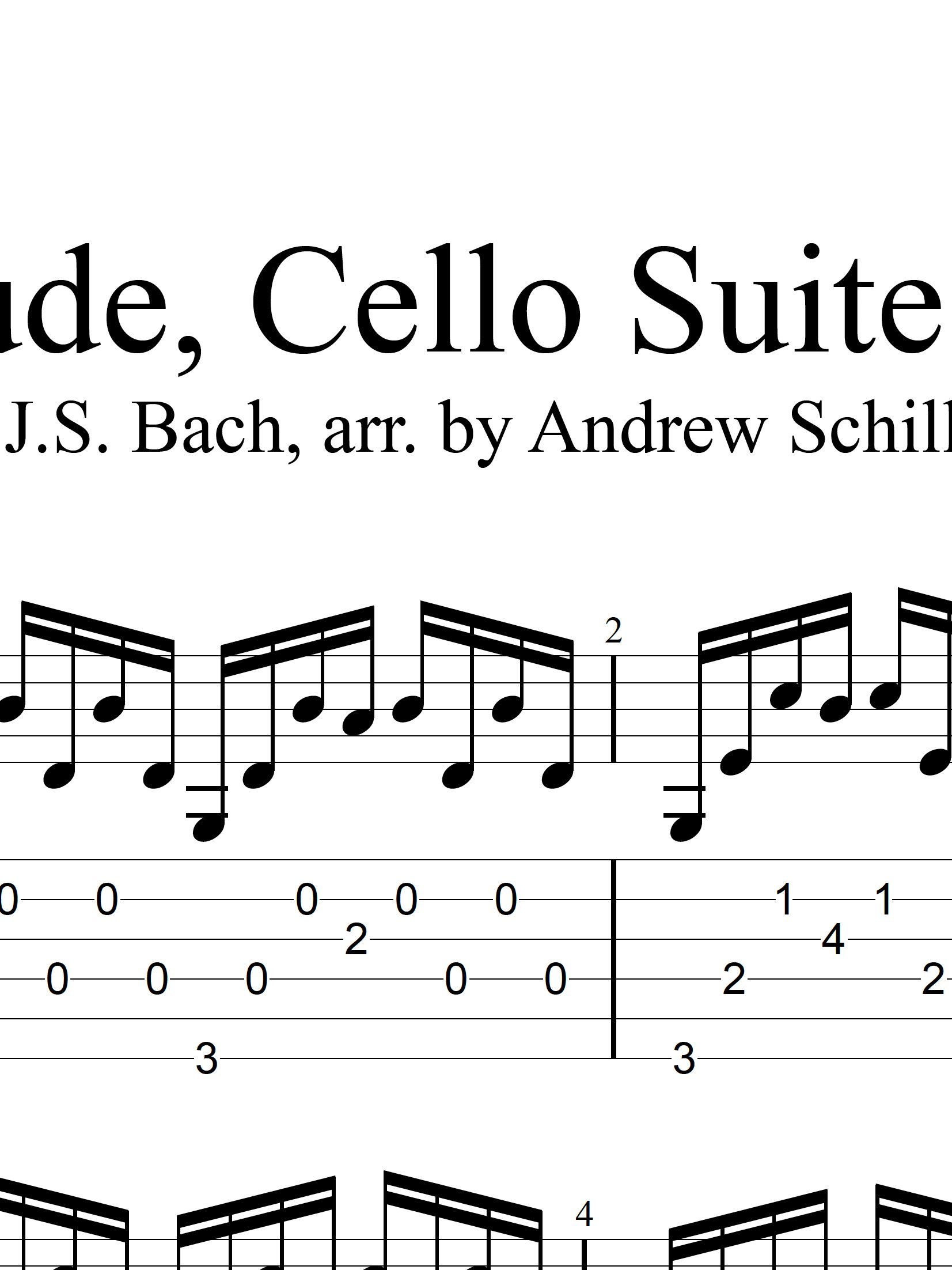 Bach Cello Suite, Prelude product image (1)