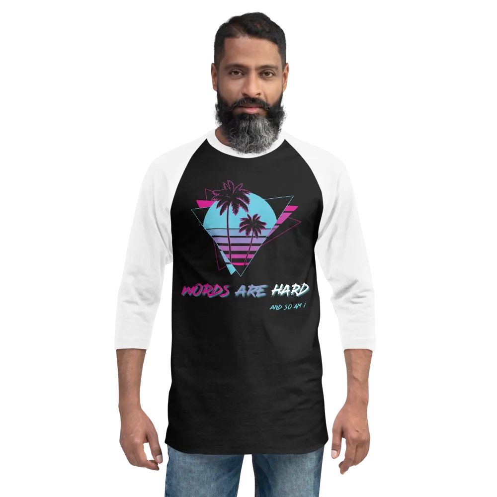 Words Are Hard Baseball Tee product image (12)