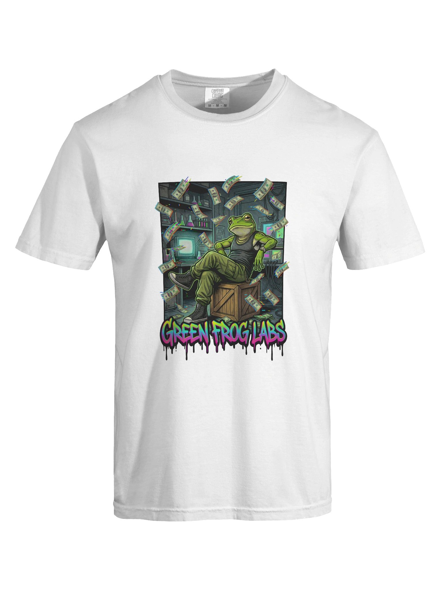 GFL Money Rain Lab Frog – Neon Glitch Cash Lab Tee product image (7)