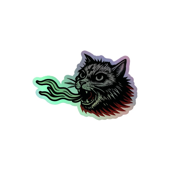 Cats And Metal Flame Cat Holo Sticker product image (2)