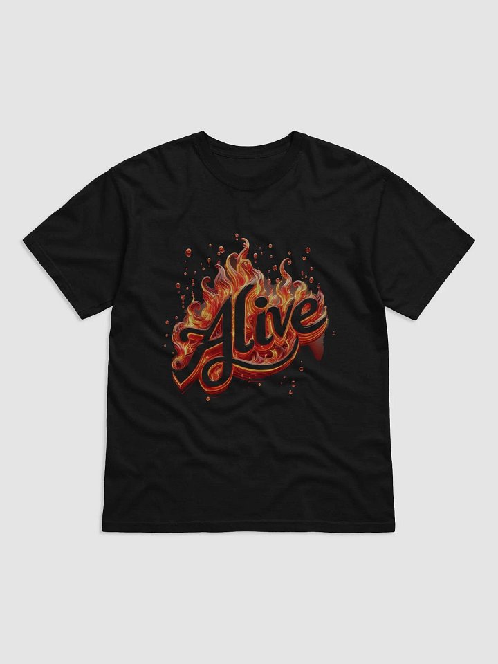 Fiery Alive #Stylish Heavyweight Tee - Black T-Shirt product image (1)