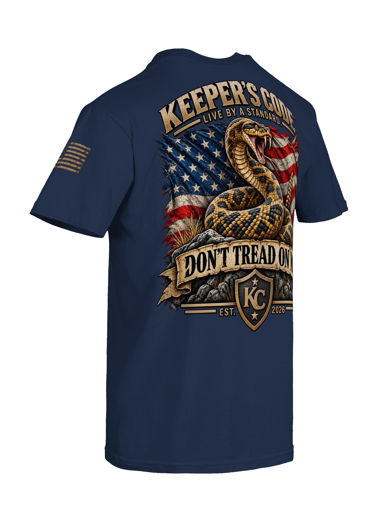 Keeper’s Code™ Men's Don’t Tread on Me Rattlesnake Patriotic T-Shirt product image (9)