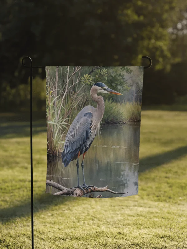 Great Blue Heron Garden Flag product image (1)