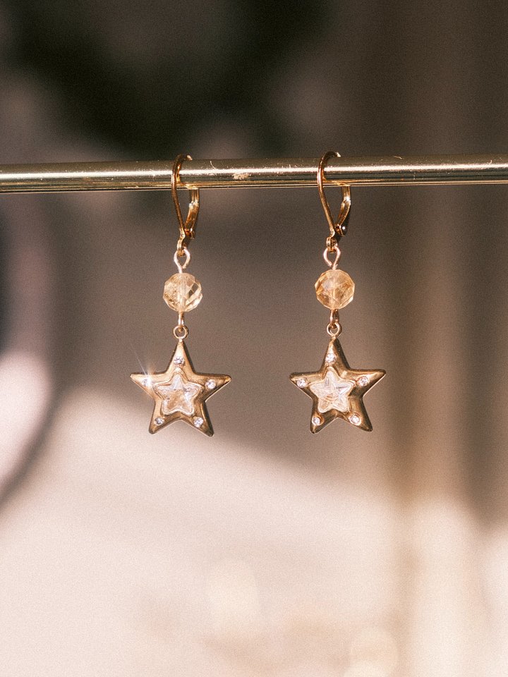 Glistening star - Citrine earrings product image (1)