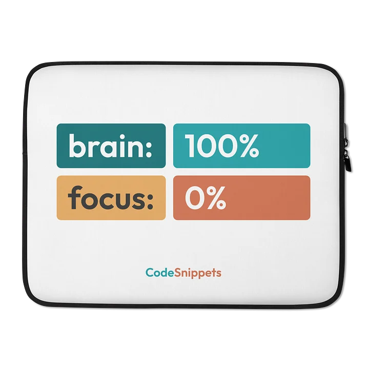 100% Brain Laptop Sleeve product image (2)