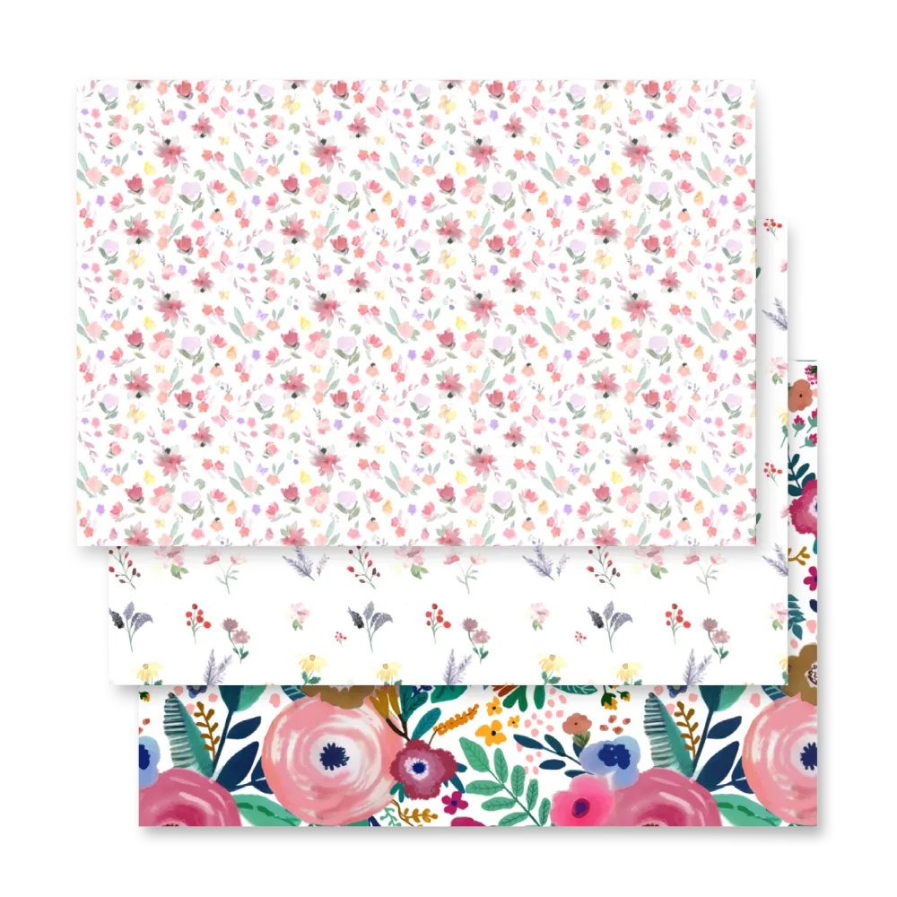Watercolor Floral Wrapping Sheet Set product image (4)